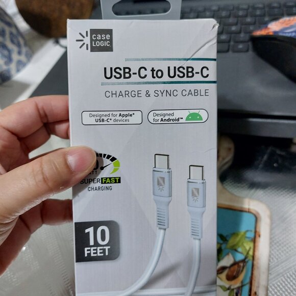 Case Logic USB-C to USB-C Charge and Sync Cable 60 Watt Super Fast - Picture 2 of 6